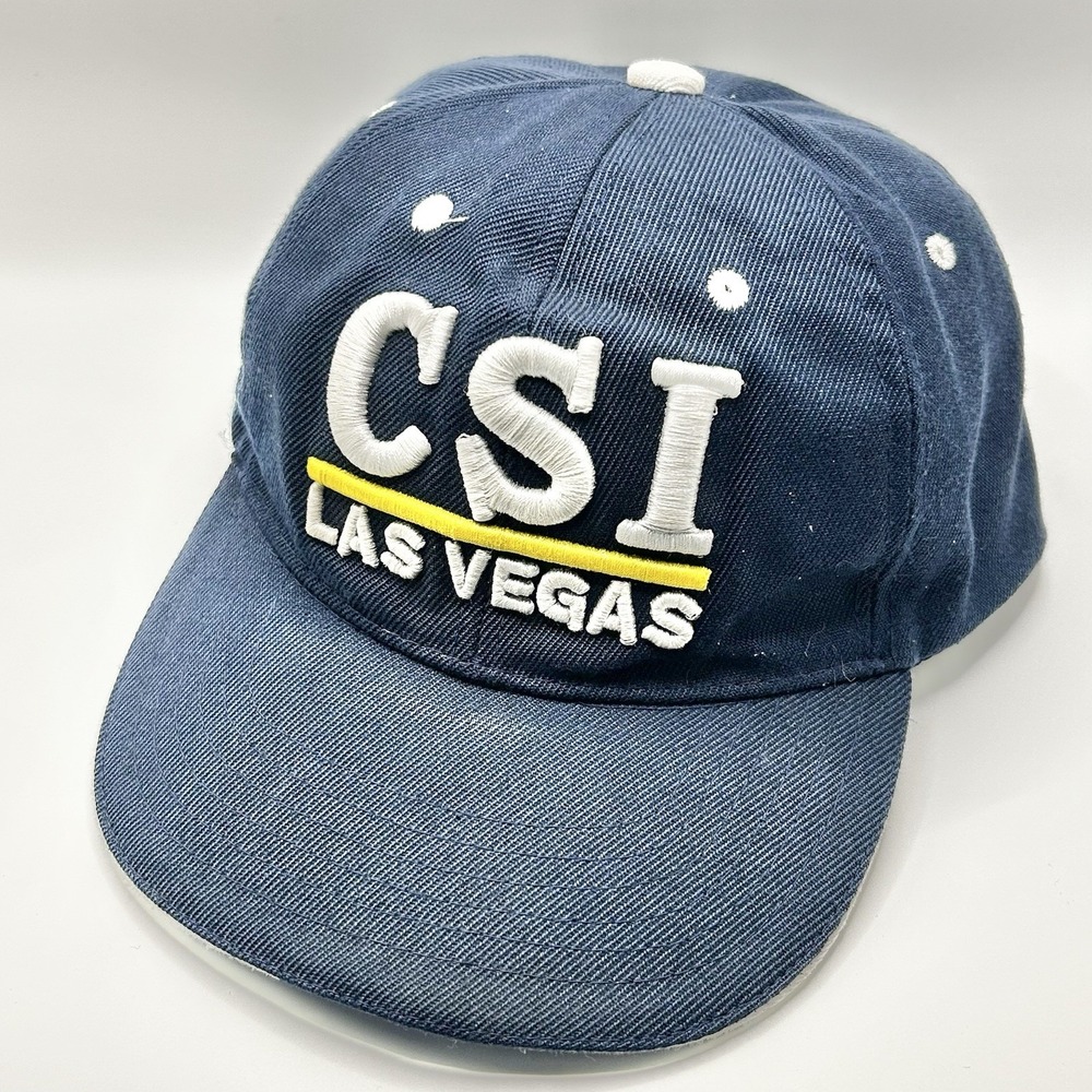 CSI Las Vegas Wordmark Law Hat Cap Adjustable Strapback Blue Outdoors Casual